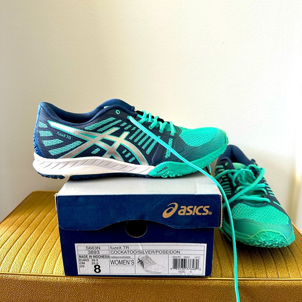 NEW in Box ASICS Cockatoo/Silver/Poseidon Women’s Running Shoe Size 8